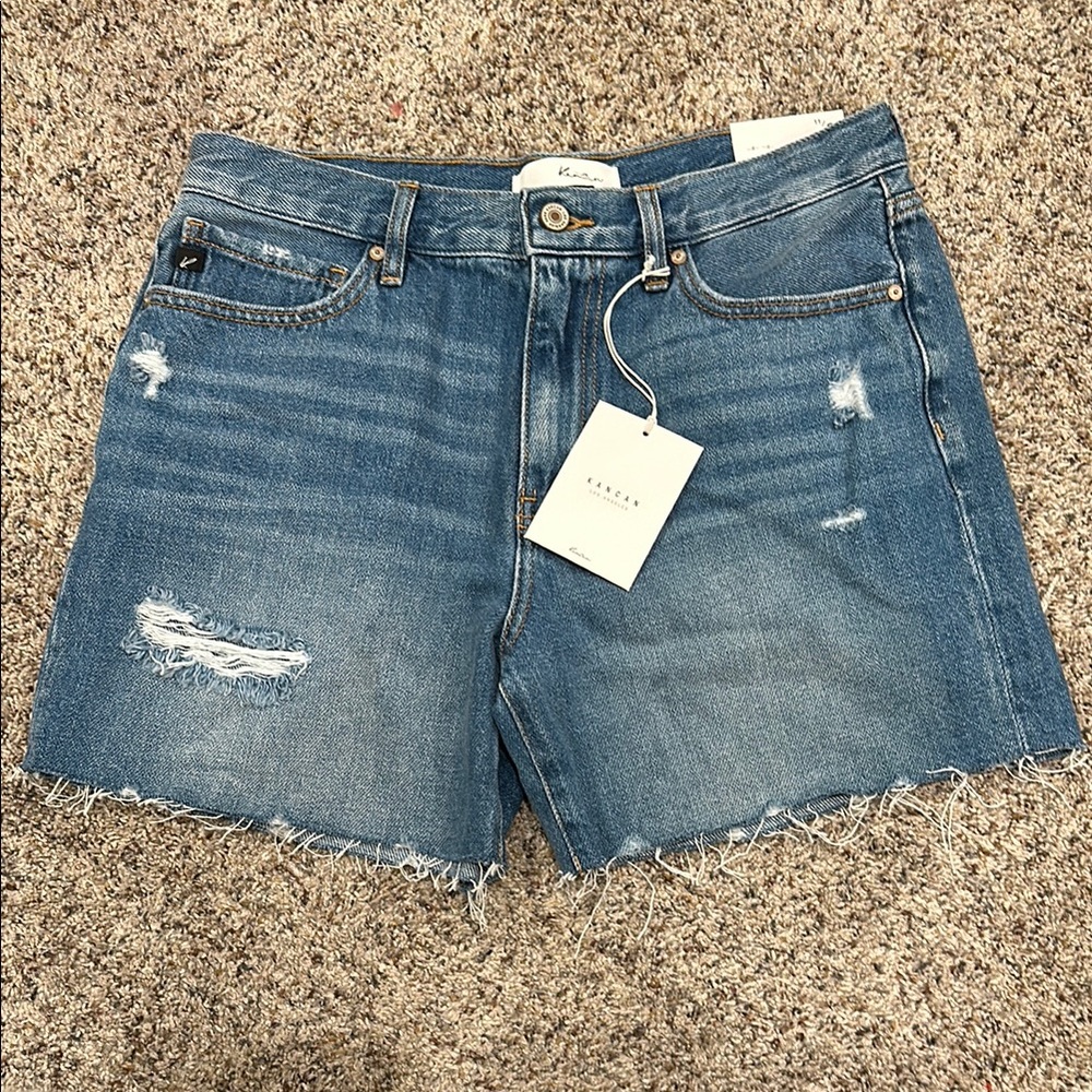 Kancan High Rise Denim Blue Shorts NWT